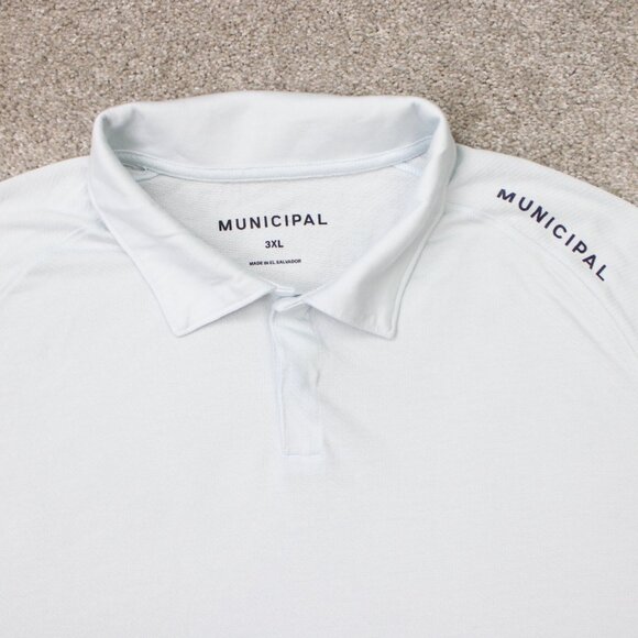 Muncipal Polo Shirt Mens 3XL XXL Light Blue Drirelease Utility Gear S/S Pullover - Picture 5 of 14